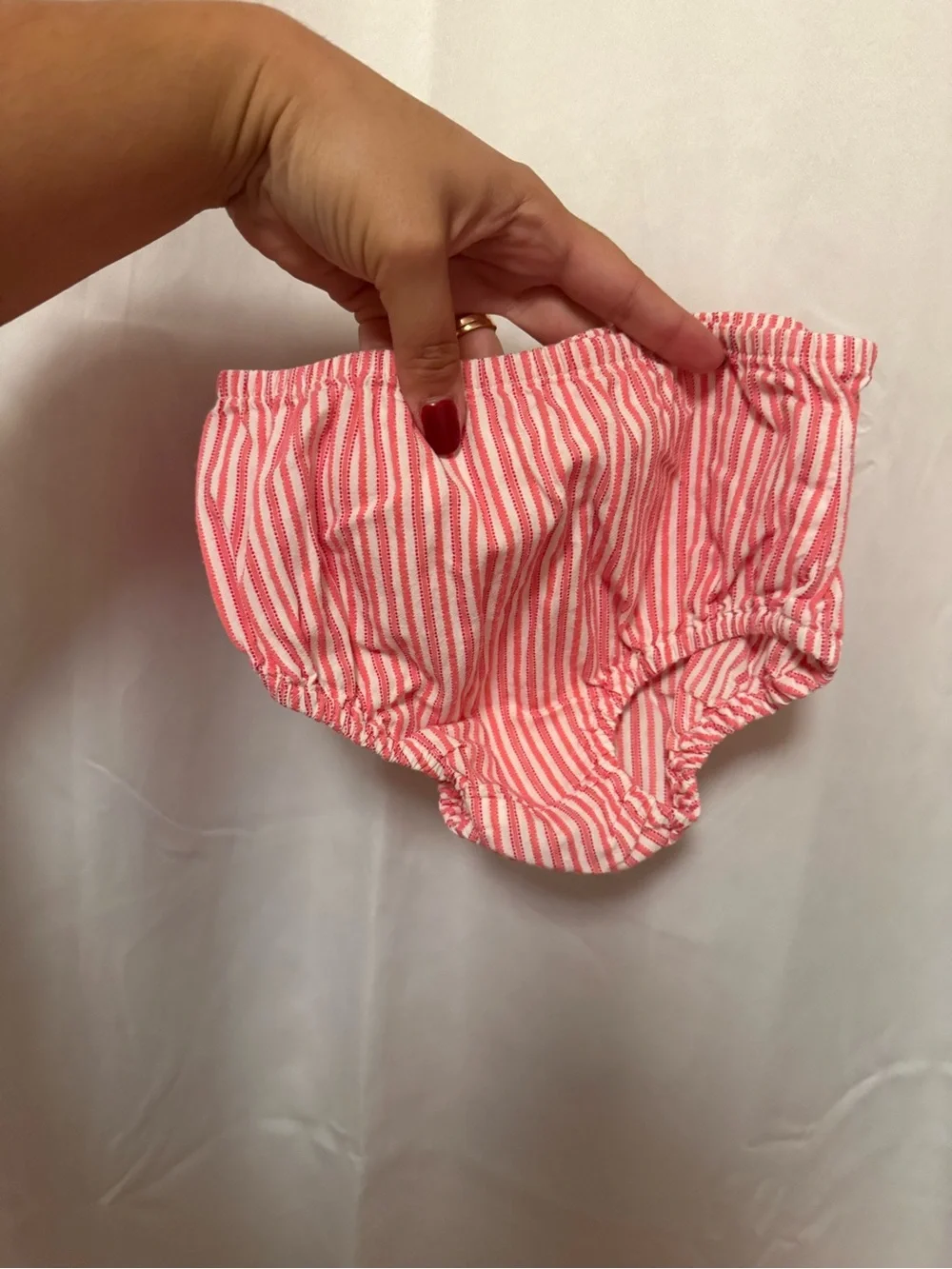 Vintage Janie and Jack Girls' Red Floral Wrap Dress and diaper cover